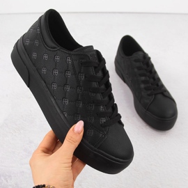 Adidaje din piele Eco pentru femei Negre Big Star RR274335 negru 1