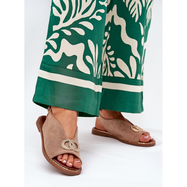 Sandale pentru femei cu eco -eco -sheeling eco -sheeled Eco -Bench bej 2 Sandale pentru femei cu eco -eco -sheeling eco -sheeled Eco -Bench bej 2