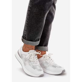 S.Barski Pantofi sport din piele Sneakers S. Barski LR51-551 Alb 1