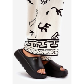 Papuci pentru spumă pentru femei pe Big Star RR274A567 Platforma neagră negru 1