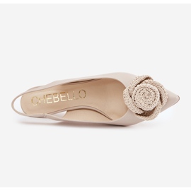 Pompe elegante din piele pe Chebello 4666 bej 1