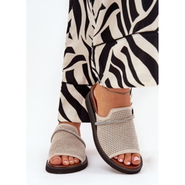 Jezzi Pâinea femeilor cu o curea decorativă bej 2 Jezzi Pâinea femeilor cu o curea decorativă bej 2