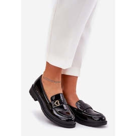 S.Barski Picted Women Loafers cu Heart S. Barski Hy51-379 Negru 1