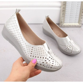 Pantofi pentru un openwork Jezzi jez388b alb 10