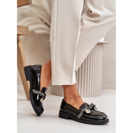 S.Barski Picted Women’s Loafers With Bows S. Barski Hy42-331a Negru 4