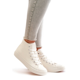 Big Star Adidaje izolate pentru femei cu o stea mare din piele eco-din274932 alb 1