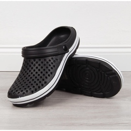 NEWS papuci negri din spuma ajurata negru 1