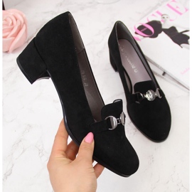 Pantofi negri de damă cu bloc de Sergio Leone negru 2 Pantofi negri de damă cu bloc de Sergio Leone negru 2