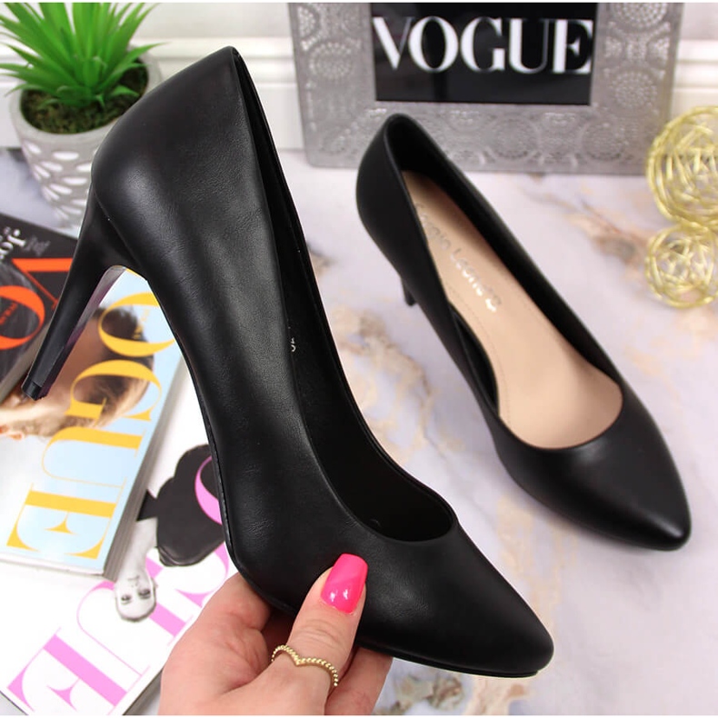 Pompe stiletto Sergio Leone negre negru 2