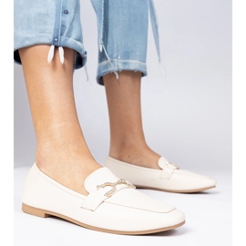 BEIGE Pârâi elegante cu zirconi bej 1