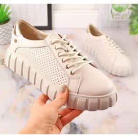 Pantofi sport dama piele bej Filippo DP4535 2