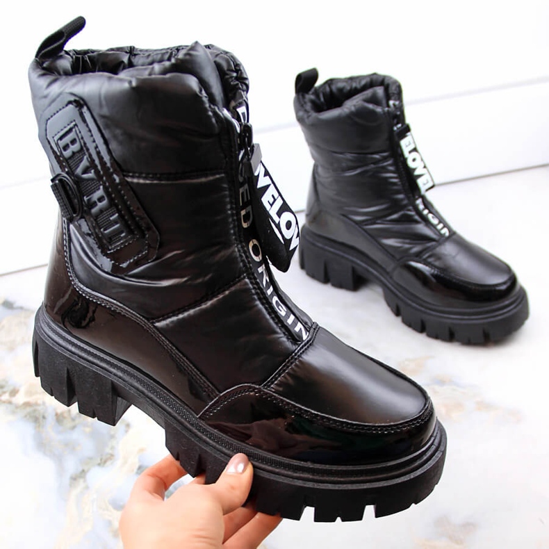 Cizme de zăpadă izolate de damă Filippo DBT4960 negre cu fermoar negru 1