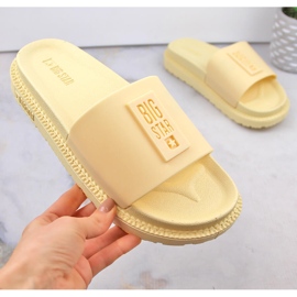 Flip-flops de damă galbeni cu platformă Big Star LL274427 2