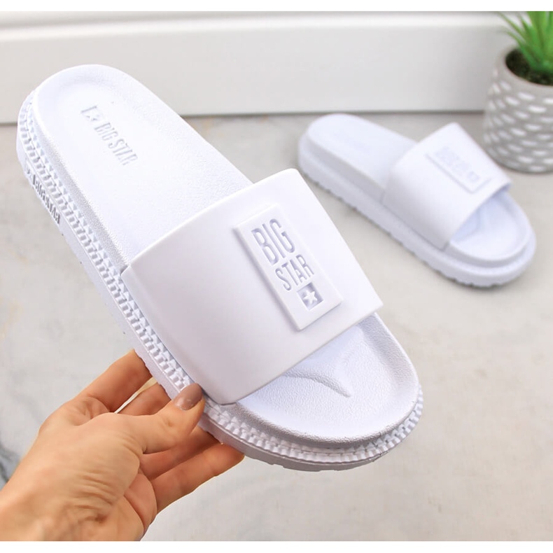 Flip-flops albi cu platformă Big Star LL274428 1 Flip-flops albi cu platformă Big Star LL274428 1