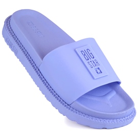 Șlapi de damă cu platformă albastră Big Star LL274431 albastru 1