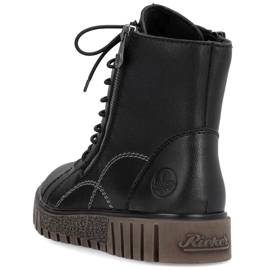 Botine de dama din piele neagra pe platforma Rieker Y3410-00 negru 1