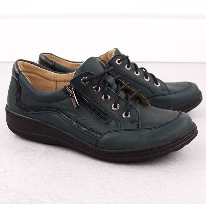 Pantofi confortabili, verzi, din piele, Helios 411 verde 2 Pantofi confortabili, verzi, din piele, Helios 411 verde 2