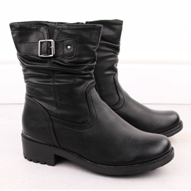 Botine de damă confortabile, negre, izolate Unisoft negru 2