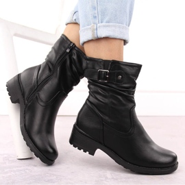 Botine de damă confortabile, negre, izolate Unisoft negru 4