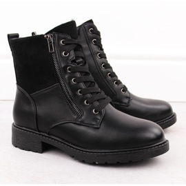 Cizme trapper de damă izolate negre unisoft negru 2