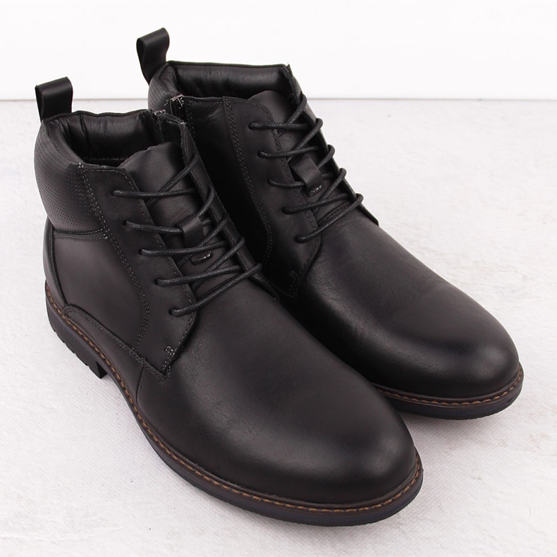 Botine izolate barbati piele, negre, T.Sokolski Z24-81 negru 1 Botine izolate barbati piele, negre, T.Sokolski Z24-81 negru 1