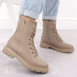 Piele izolate de damă pentru lucrători bej Remonte D1W76-20 5