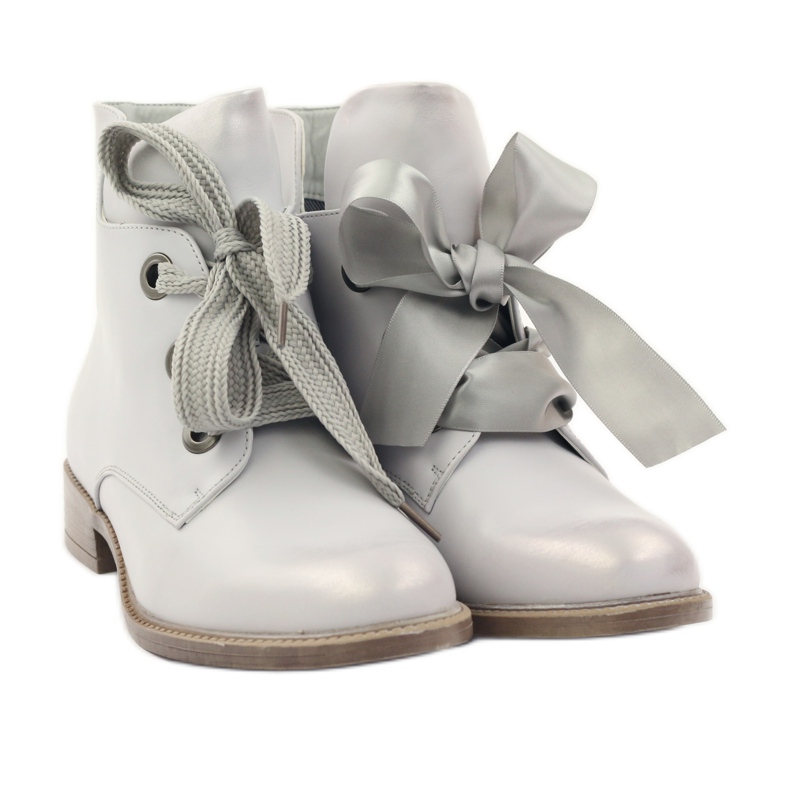 Cizme Sergio Leone 300 argintiu metalic gri 4