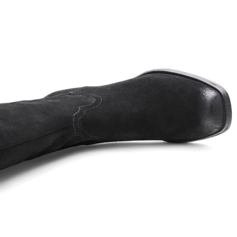 Cizme de cowboy negre de damă din piele de la Sergio Leone KZ268 negru 1