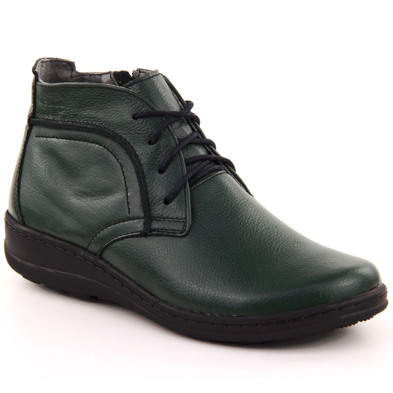 Botine izolate piele, verde Helios 612-2 1