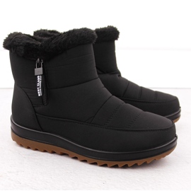 Cizme de zăpadă de damă cu blană, Potocki negru 66302 2