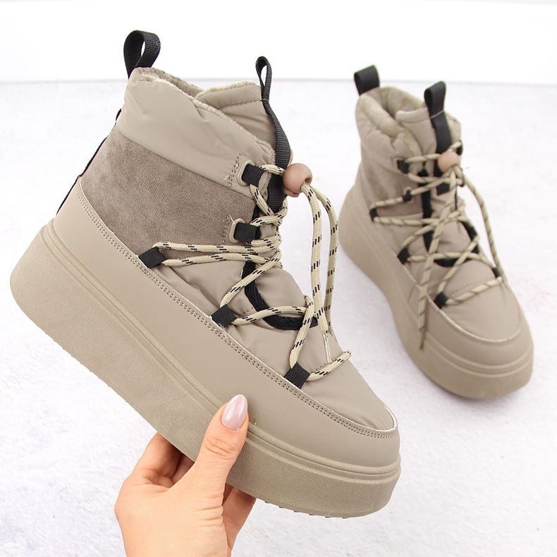 Cizme de zapada dama cu platforma, bej Potocki 72302 1 Cizme de zapada dama cu platforma, bej Potocki 72302 1