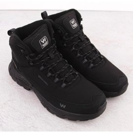 Pantofi de trekking pentru bărbați, impermeabili, negri, Vanhorn 99302 negru 2