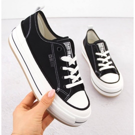 Tenisi de damă negri cu platformă Big Star NN274204 negru 1