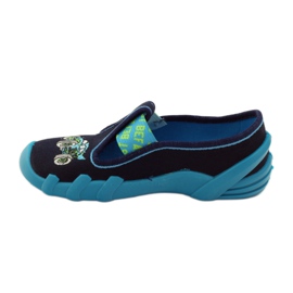 Pantofi copii Befado papuci 290x161 albastru marin albastru verde 2