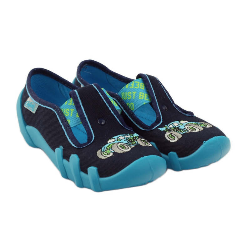 Pantofi copii Befado papuci 290x161 albastru marin albastru verde 4