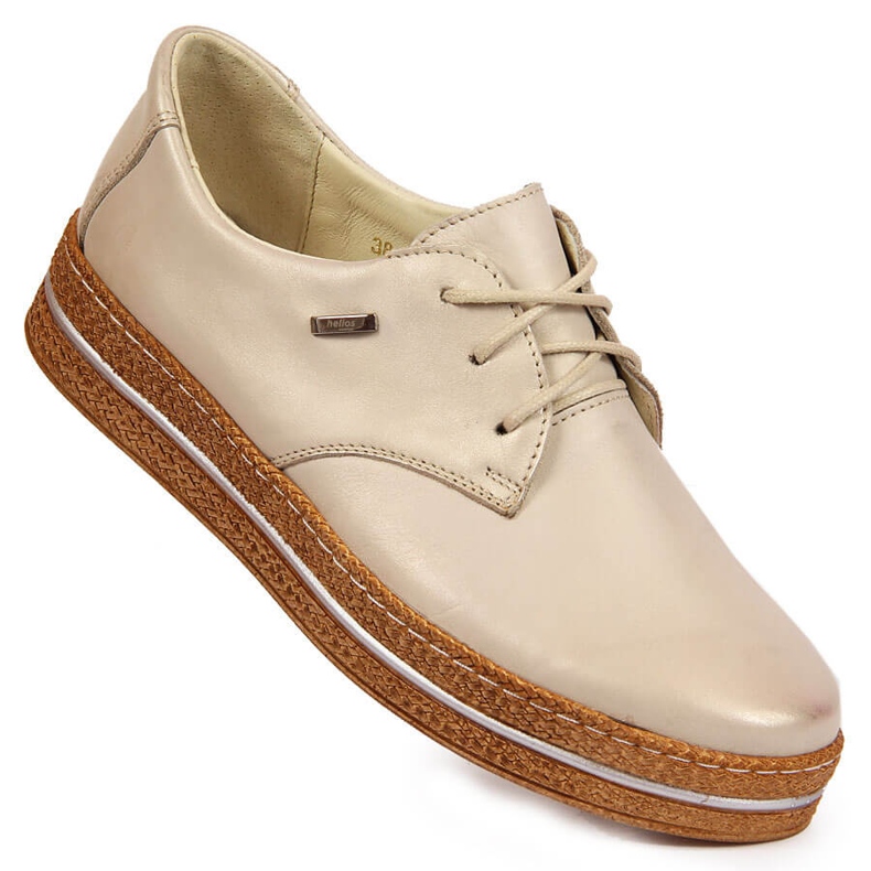 Pantofi de damă din piele bej perlat Helios 380 1