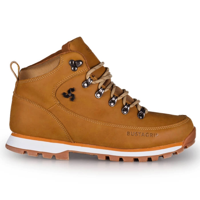 Pantofi de trekking din piele galbenă pentru bărbați Outback Bustagrip 1