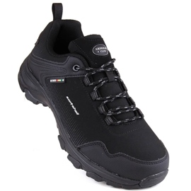 Pantofi sport softshell pentru trekking pentru tineri Black American Club negru 1