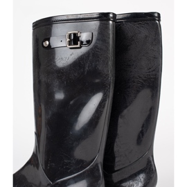 Shelvt Garoshes feminine negre lăcuite negru 1