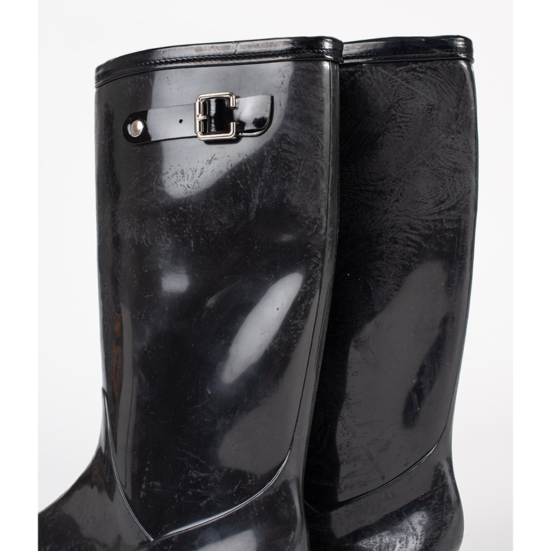 Shelvt Garoshes feminine negre lăcuite negru 1