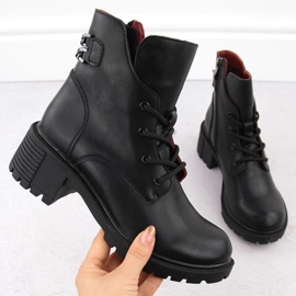 Botine de dama piele neagra Filippo DBT6491 negru 1