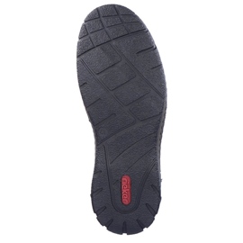Botine din piele impermeabile, pantofi izolați pentru bărbați, negru Rieker B0347-00 1