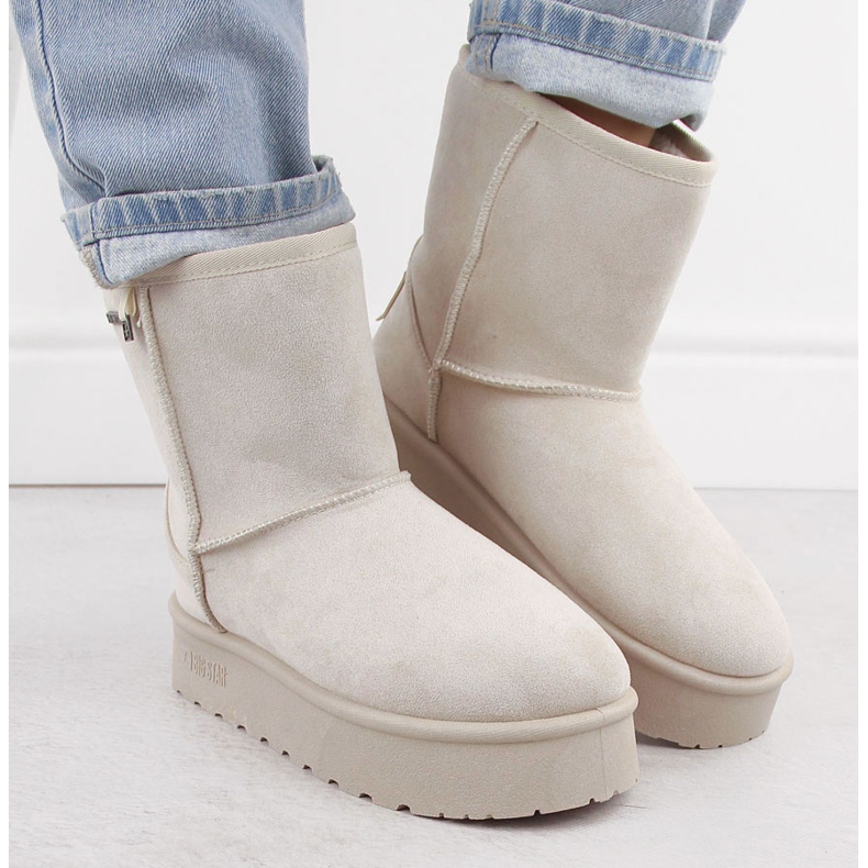 Cizme de zăpadă de damă impermeabile mukluk bej Big Star OO274897 1