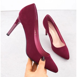 Pompe Sergio Leone 1339 din piele intoarsa fucsia roz 1