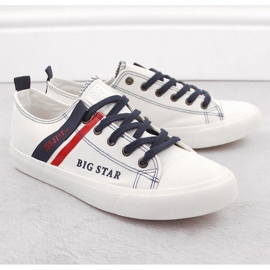 Adidași pentru bărbați din material textil, albi Big Star LL174005 1
