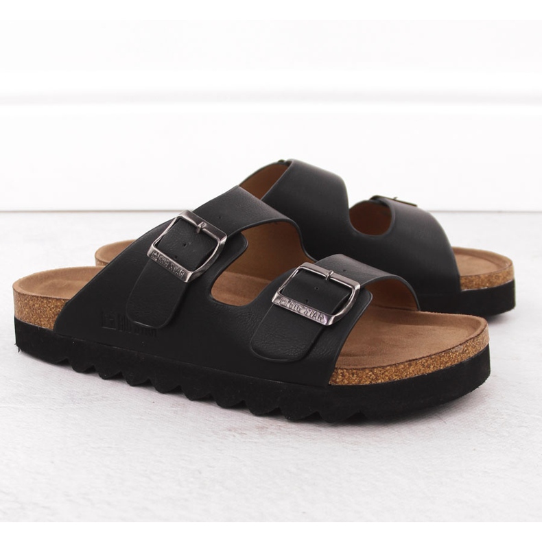 Flip -flops pentru bărbați reglabil pentru catarame negre Big Star NN174531 negru 1