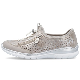 Pantofi pentru femei confortabile OpenWork Beige Rieker L32P6-90 placat cu argint bej 13