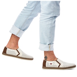 Pantofi pentru piele pentru bărbați, White Rieker B5297-80 alb 2 Pantofi pentru piele pentru bărbați, White Rieker B5297-80 alb 2