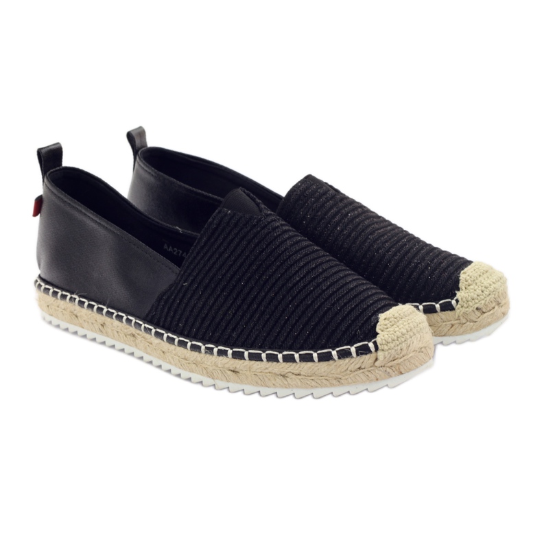 Espadrile balerini Big star 274196 negru maro 4