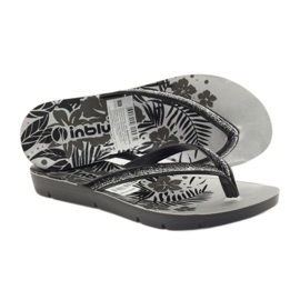 Flip-flops Inblu ME14 negru și argintiu gri 3